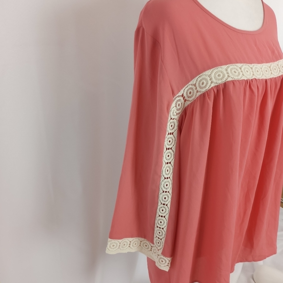 Nordstrom Eclair Peach Boho Tunic with Open Cross-over Back NWT - Picture 4 of 7